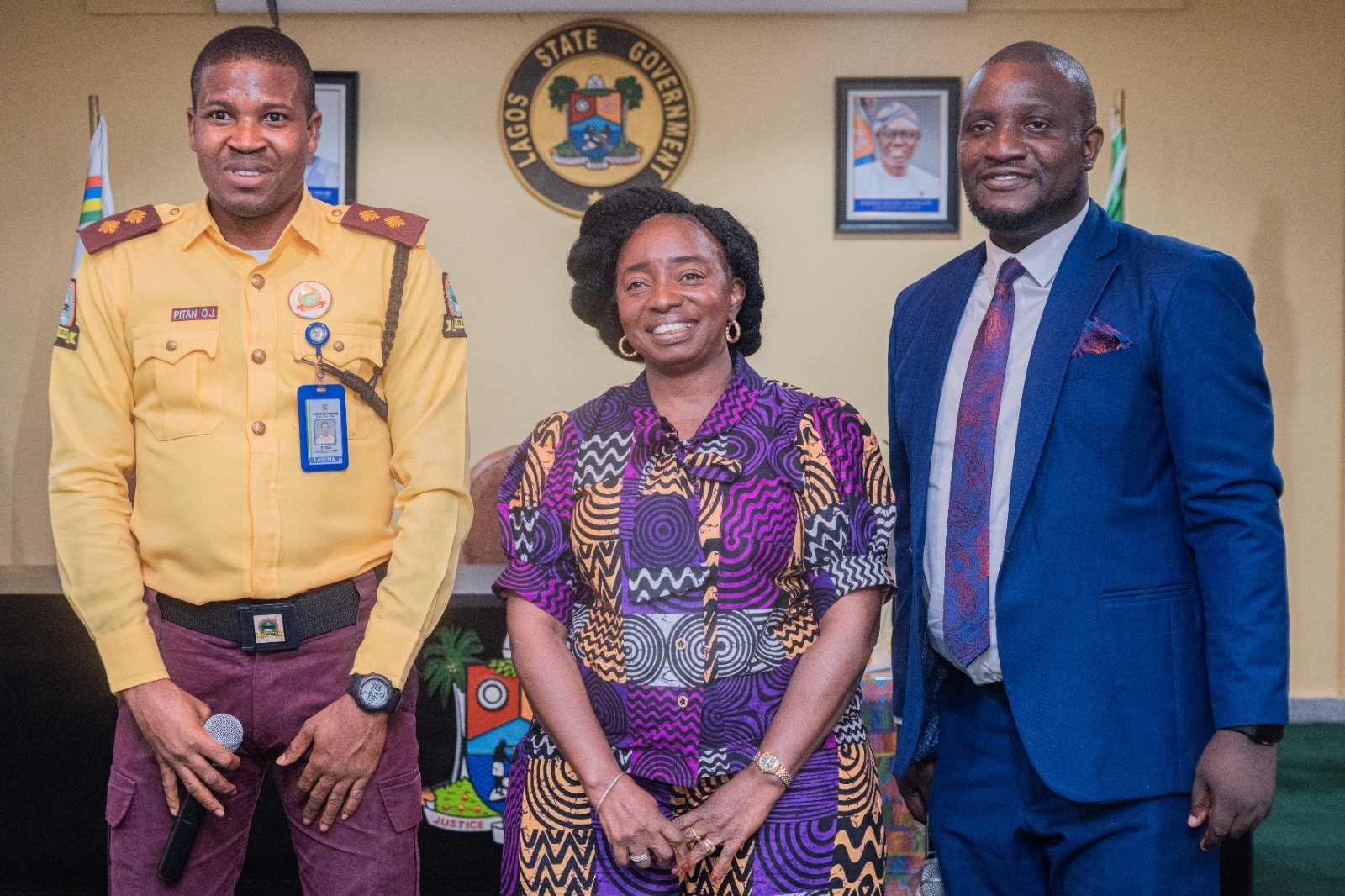 Abayomi with officials